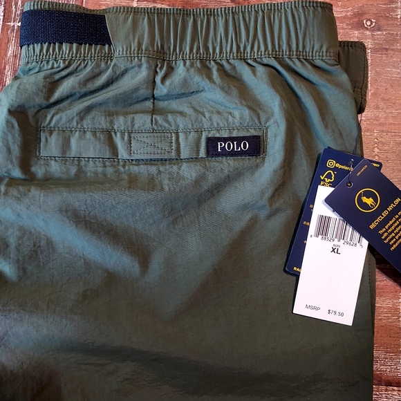 Polo Ralph Lauren Other - Polo Ralph Lauren NWT's Slide-Belted Elastic Waist Straight Leg Shorts Green XL